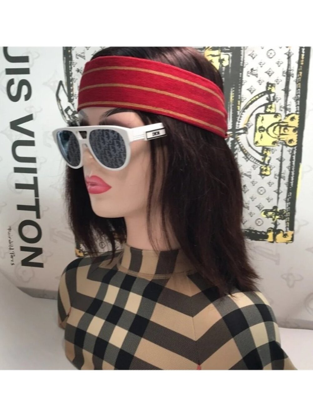 New Authentic Dior White Acetate Sunglasses DIOR B23 R 11 - Picture 6 of 11